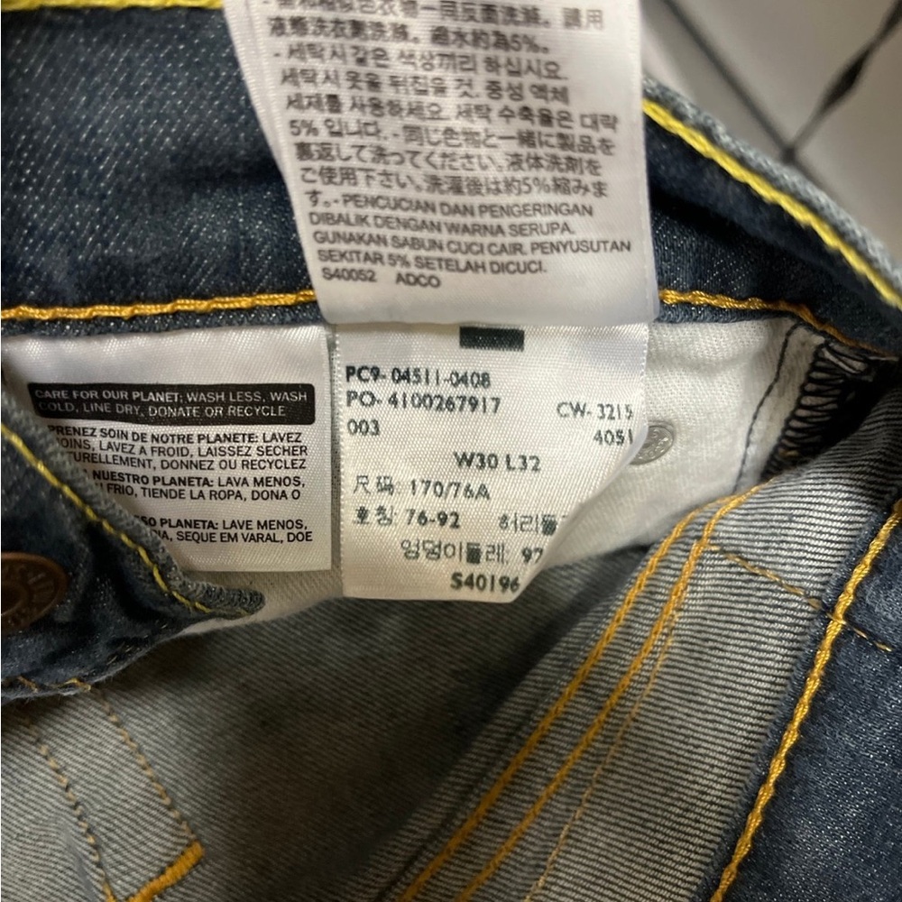 Levi's Men's Straight Jeans - Blue Denim - Picture 4 of 4